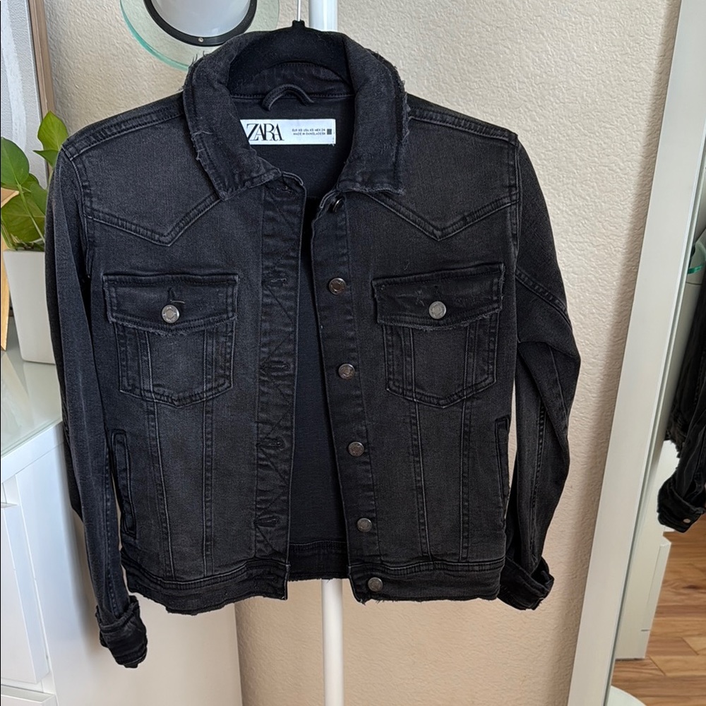 Zara Black Denim Jacket